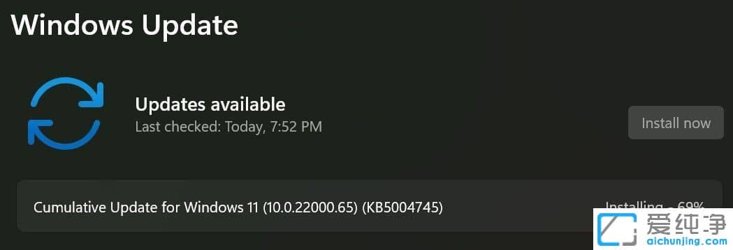 Win11ϵy(tng)ӭ״θKB5004745((ni)汾22000.65)