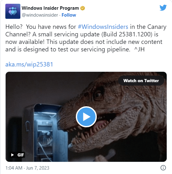 Win11 Canary A[ 25381.1200 l(f)