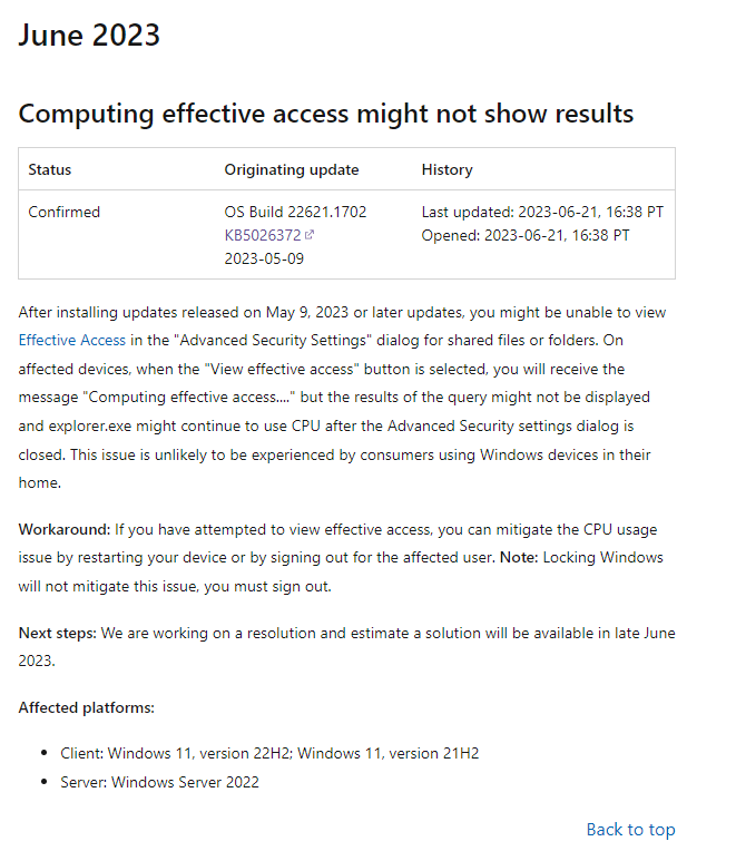 Win11ϵy(tng)a(b)KB5026372(do)ļYԴCPUռʮ
