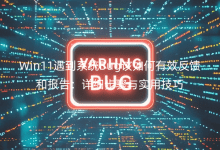 Win11遇到系統(tǒng)Bug該如何有效反饋和報(bào)告：詳細(xì)步驟與實(shí)用技巧